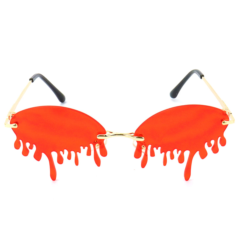Dazzling Drip Sunglasses - Red