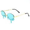 Dazzling Drip Sunglasses - Turquoise