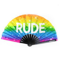 Rude Rainbow UV Party Fan