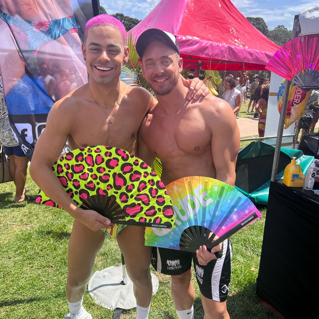 Rude Rainbow UV Party Fan