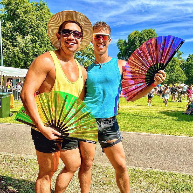 Gold PVC Party Fan