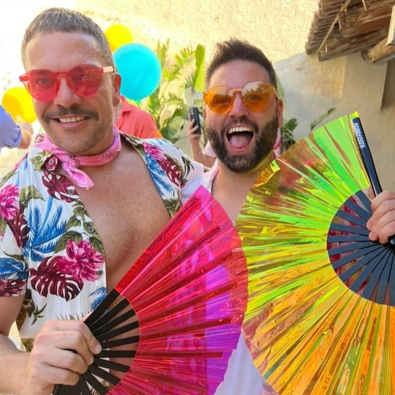 Gold PVC Party Fan
