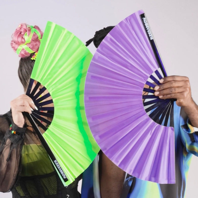 Purple / Violet UV Party Fan