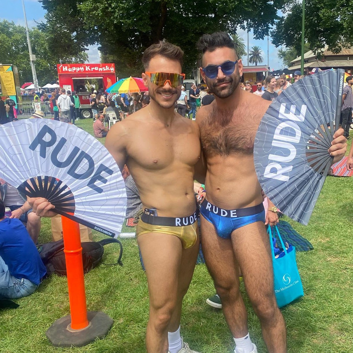 Raging Rude - Black UV Party Fan