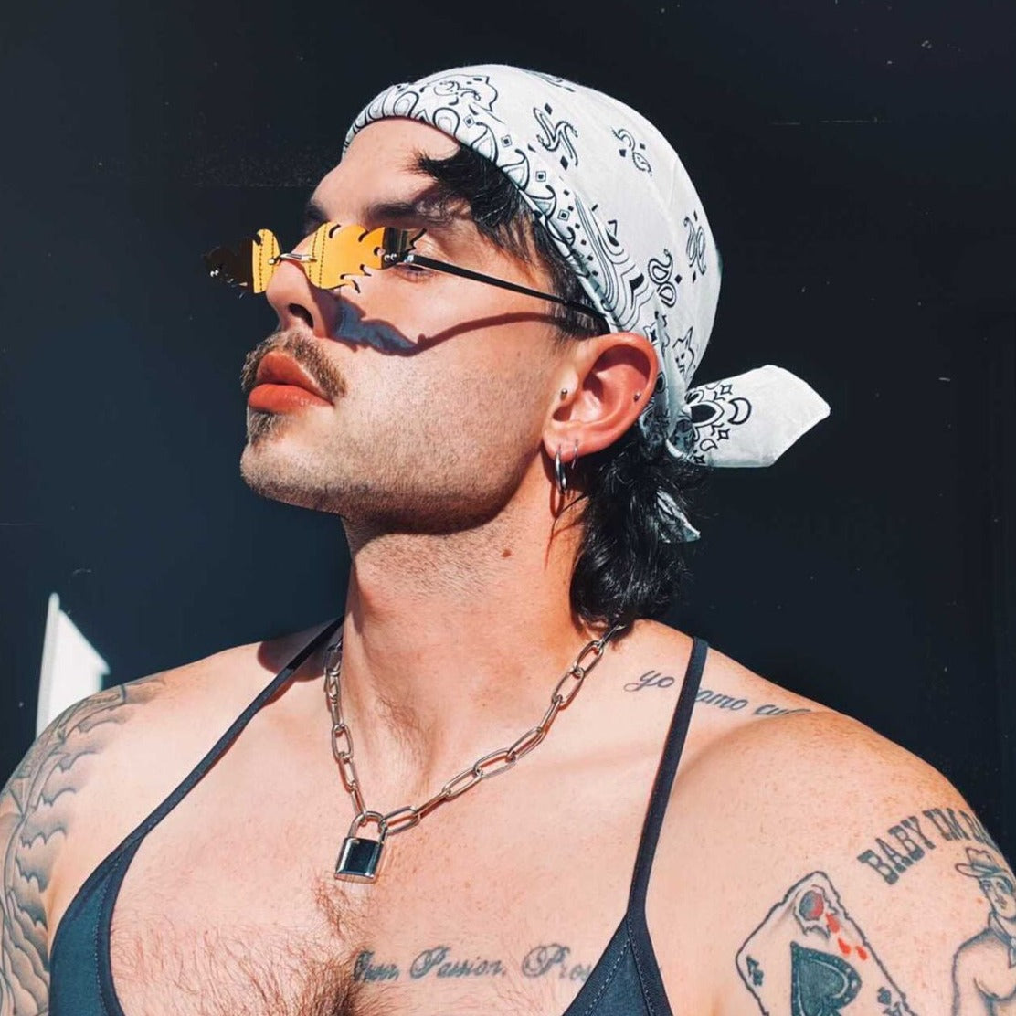 Frameless Flames Sunglasses - Pink