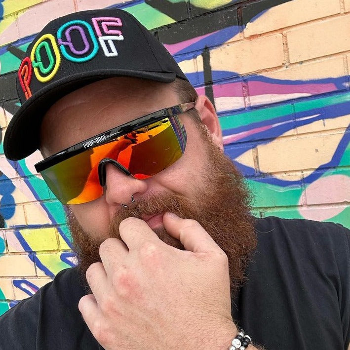 Poof Doof Festival Visor Sunglasses - Black