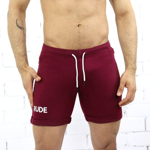 Rude Shortie Shorts - Burgundy