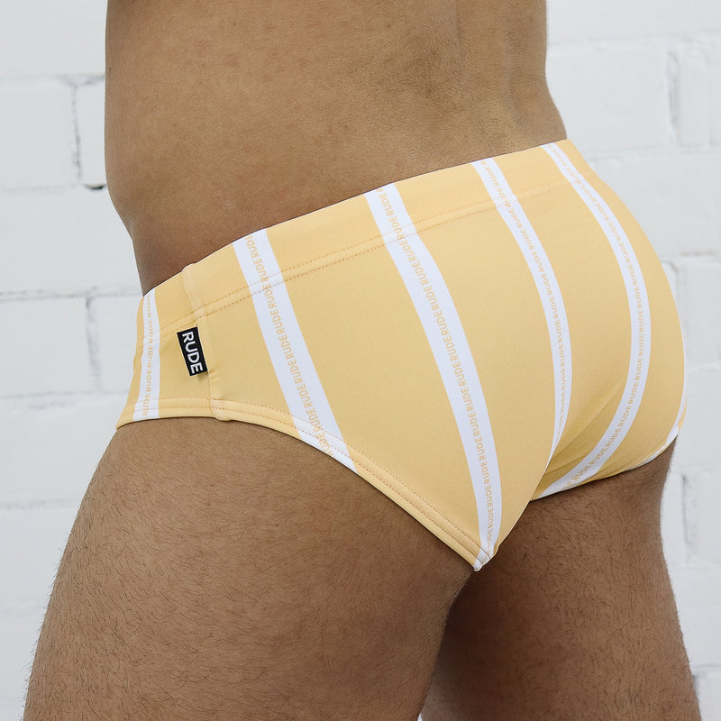 Derby Tan Stripes Swim Brief