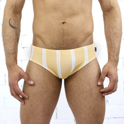 Derby Tan Stripes Swim Brief