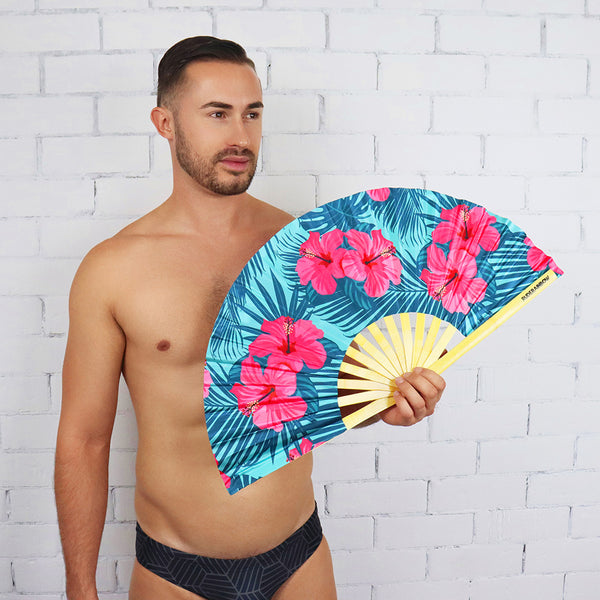 Happy Hibiscus Party Fan
