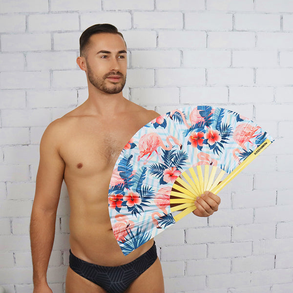 Flaming Flamingos Party Fan