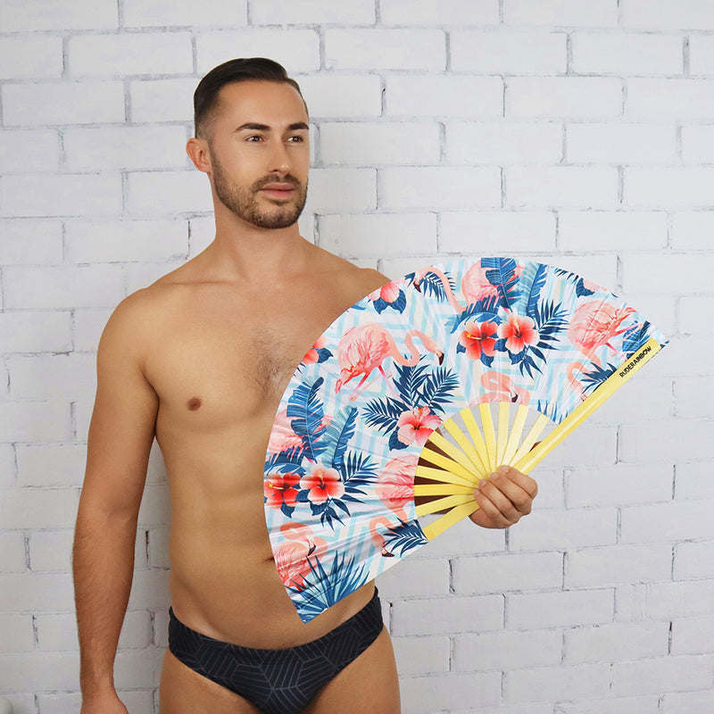 Flaming Flamingos Party Fan