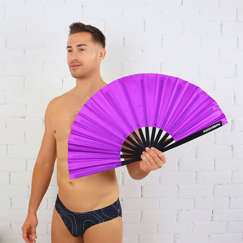 Purple / Violet UV Party Fan
