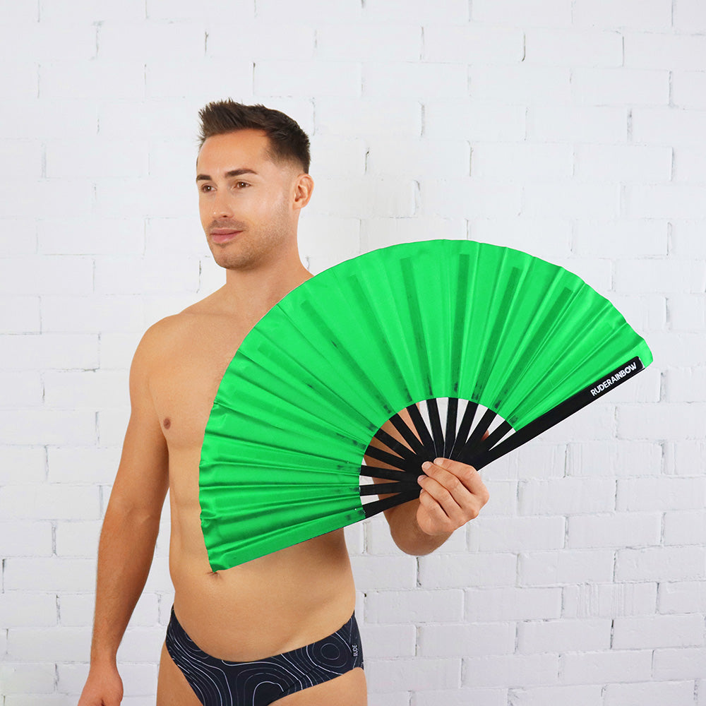 Green UV Party Fan