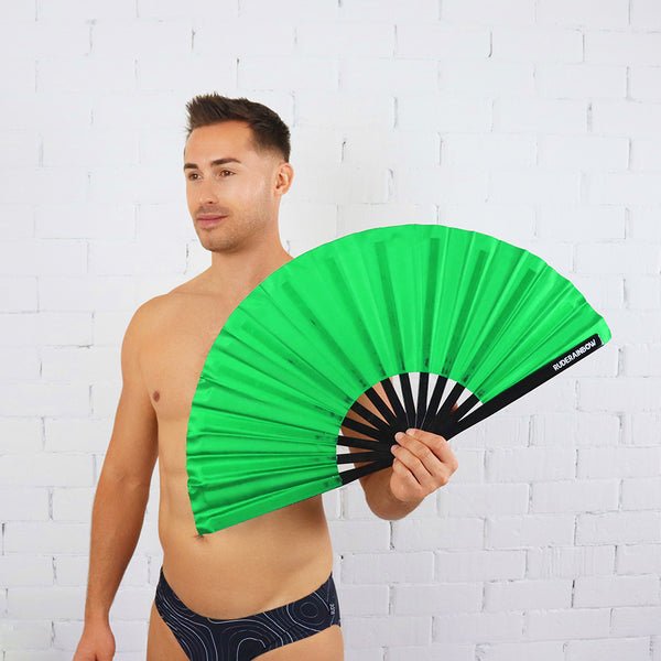 Green UV Party Fan