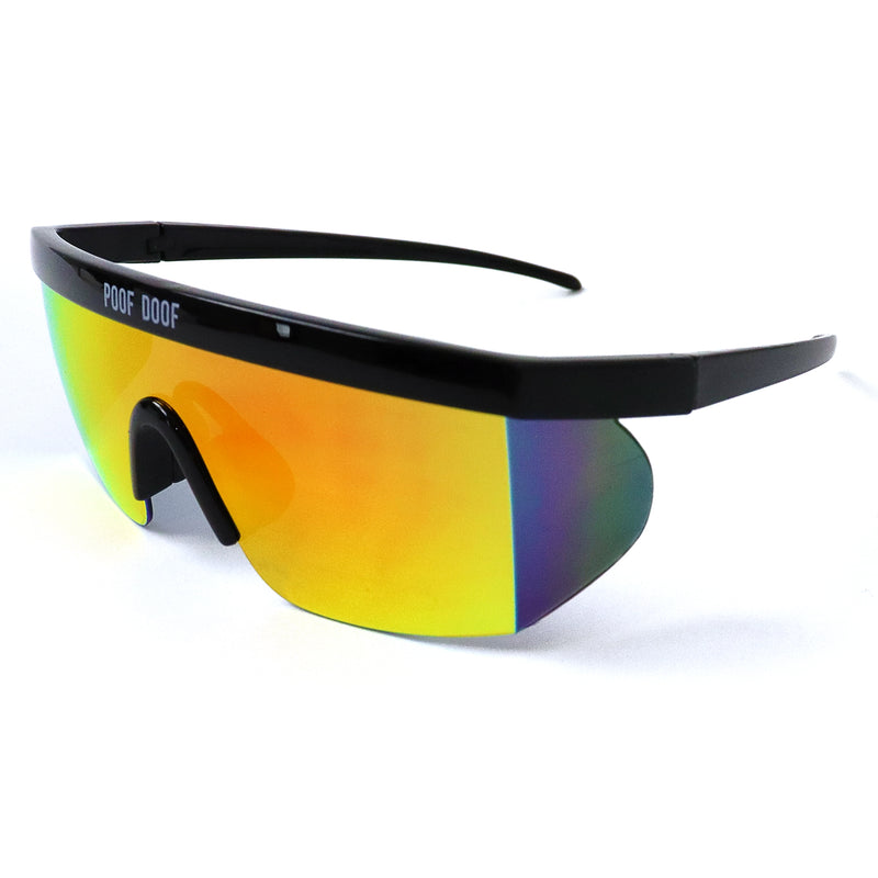 Poof Doof Festival Visor Sunglasses - Black