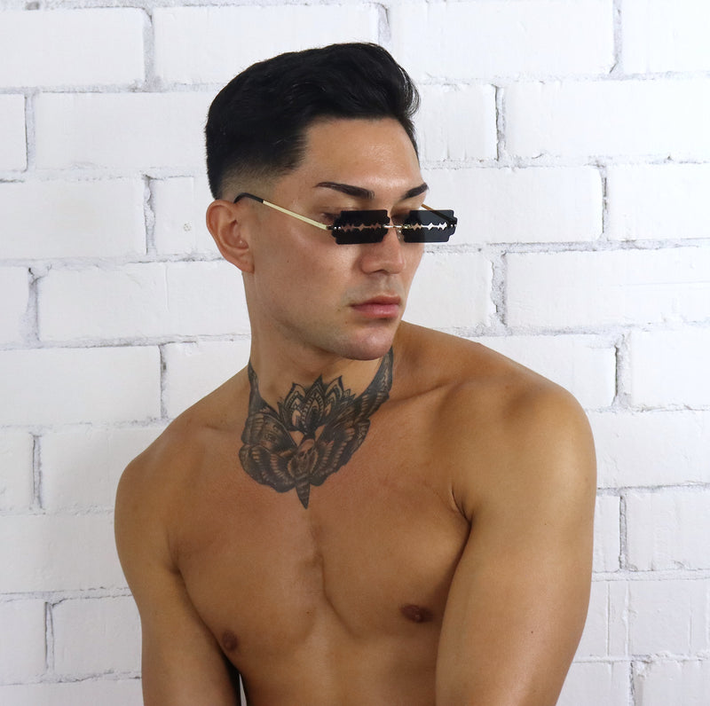 Razor Blades Sunglasses - Black