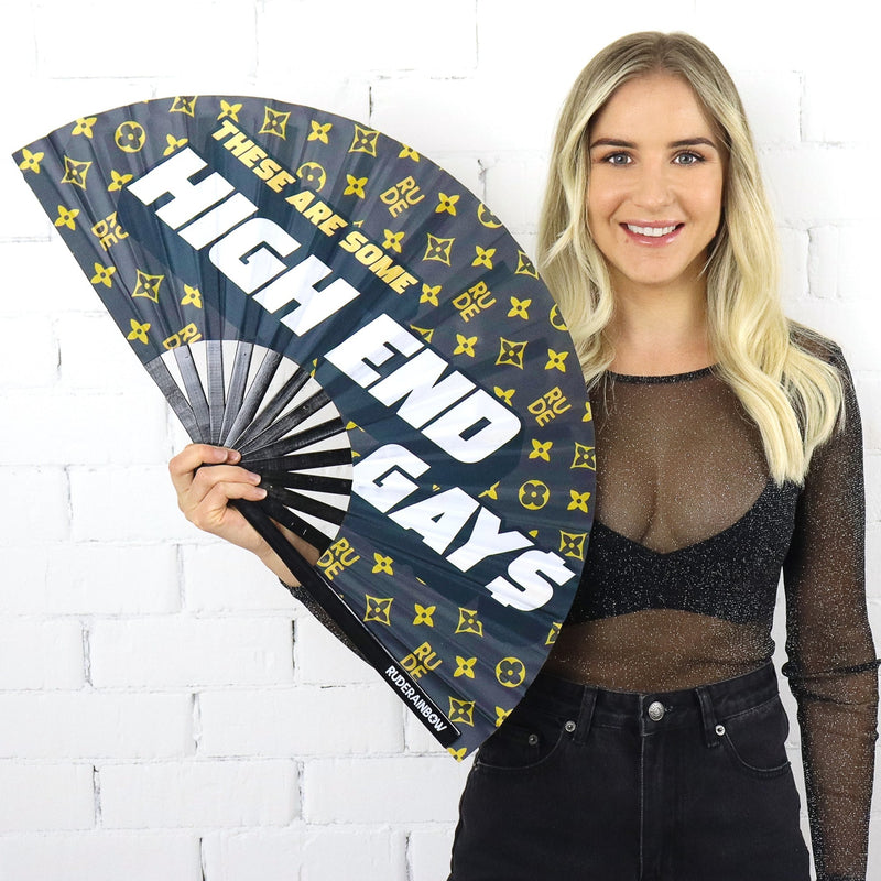 Printed Fans Rude High End Gays UV Party Fan – Rude Rainbow