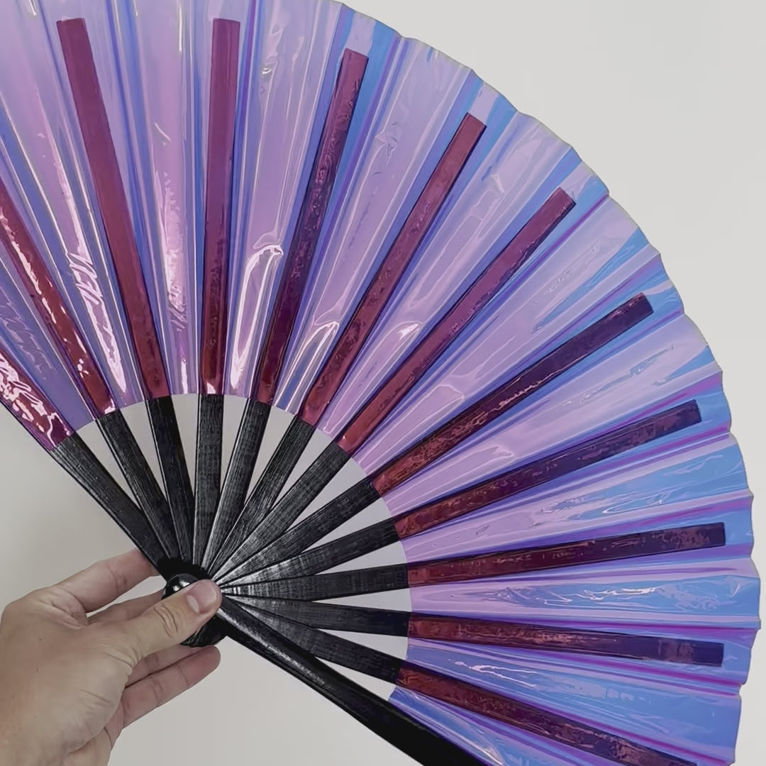 Purple PVC Party Fan