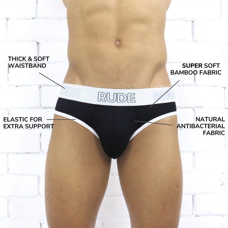 Rude Bamboo Brief - Black