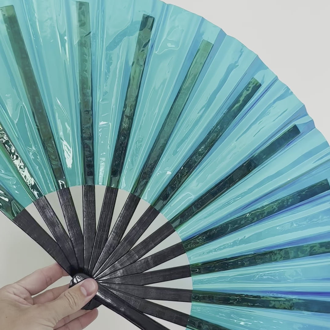 Green PVC Party Fan