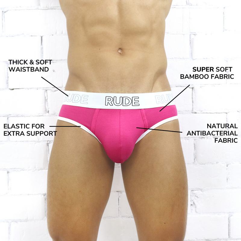 Rude Bamboo Brief - Pink