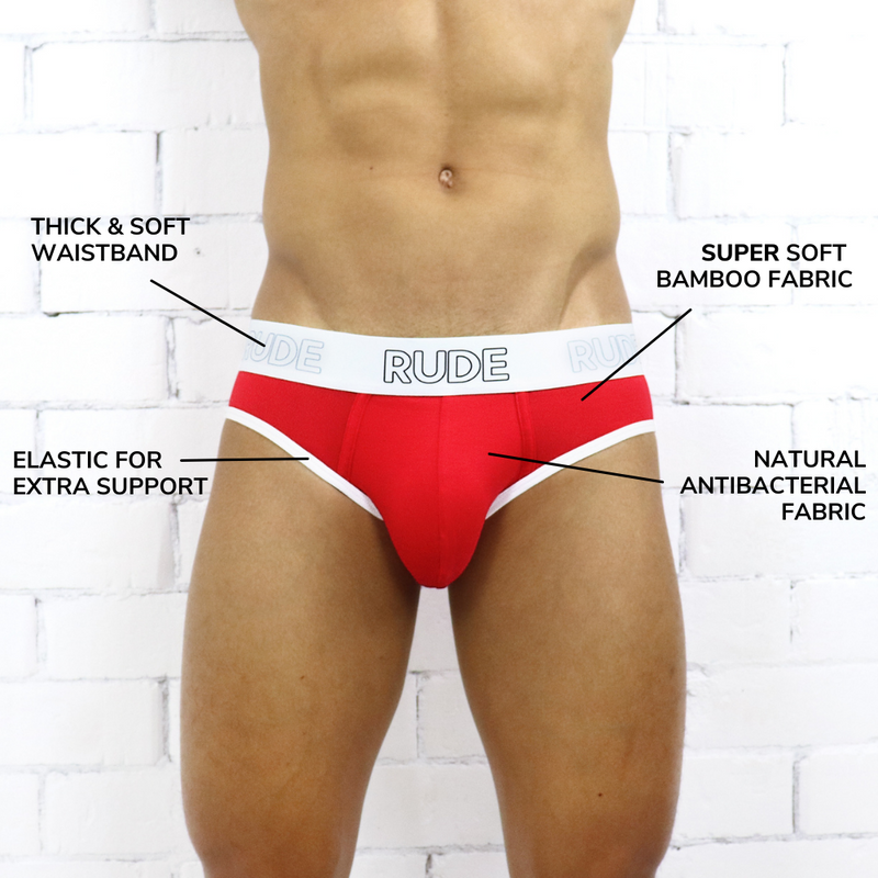 Rude Bamboo Brief - Red