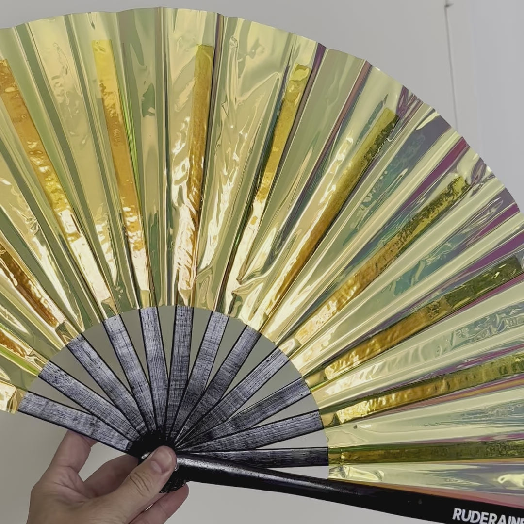 Gold PVC Party Fan