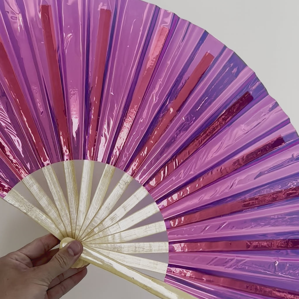 Pink PVC Party Fan - (Light)