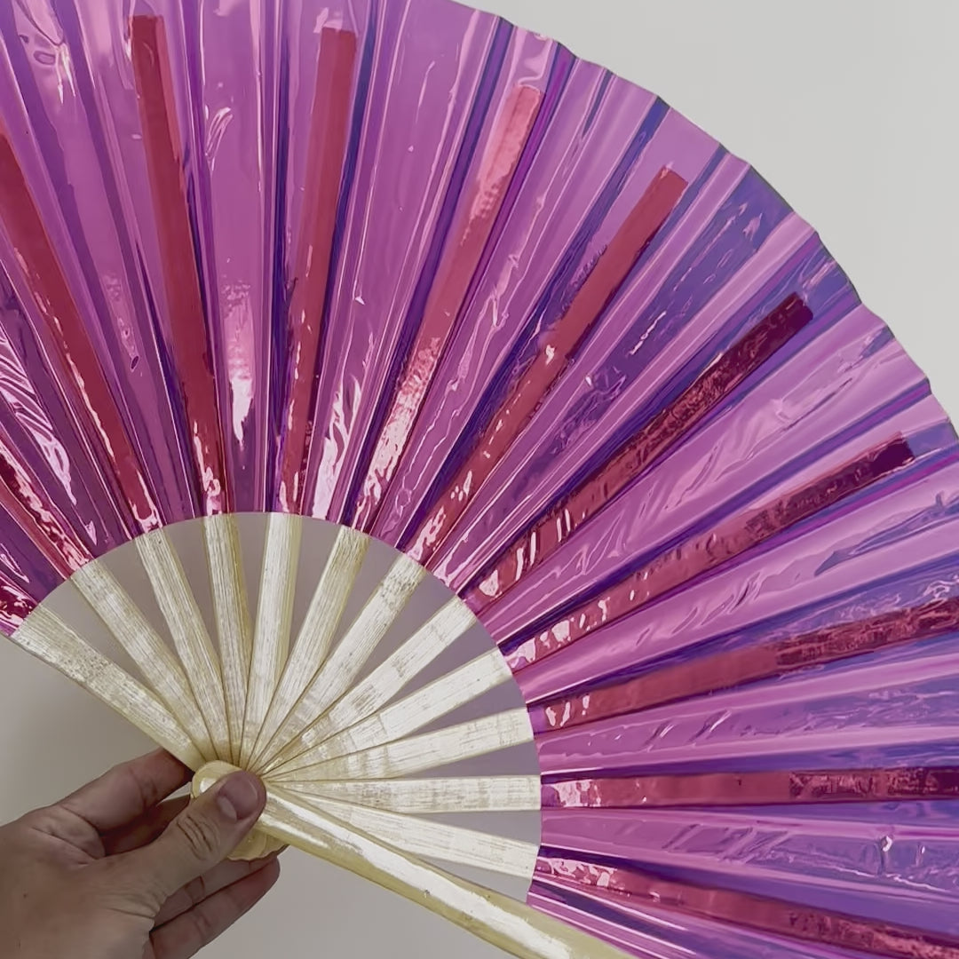 Pink PVC Party Fan - (Light)