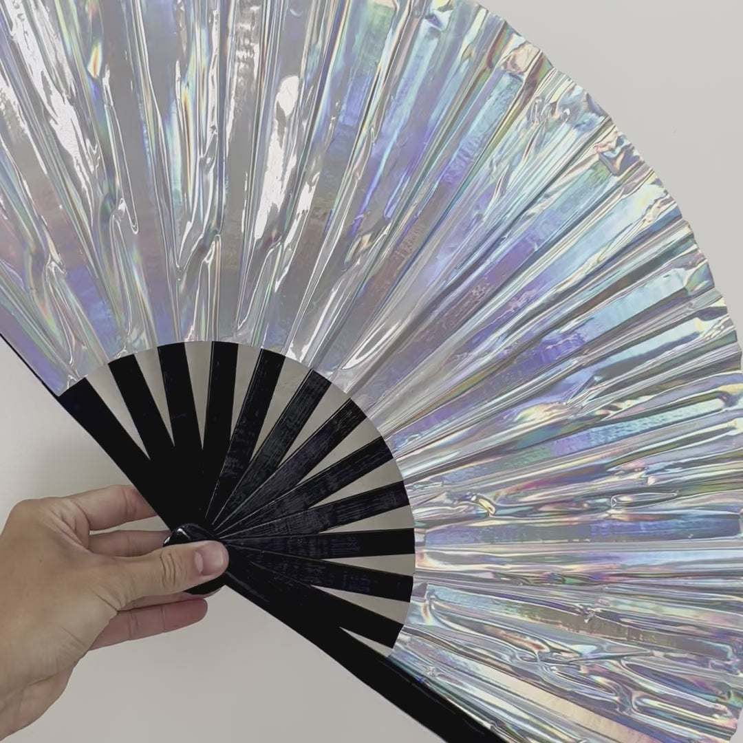 Silver PVC Party Fan