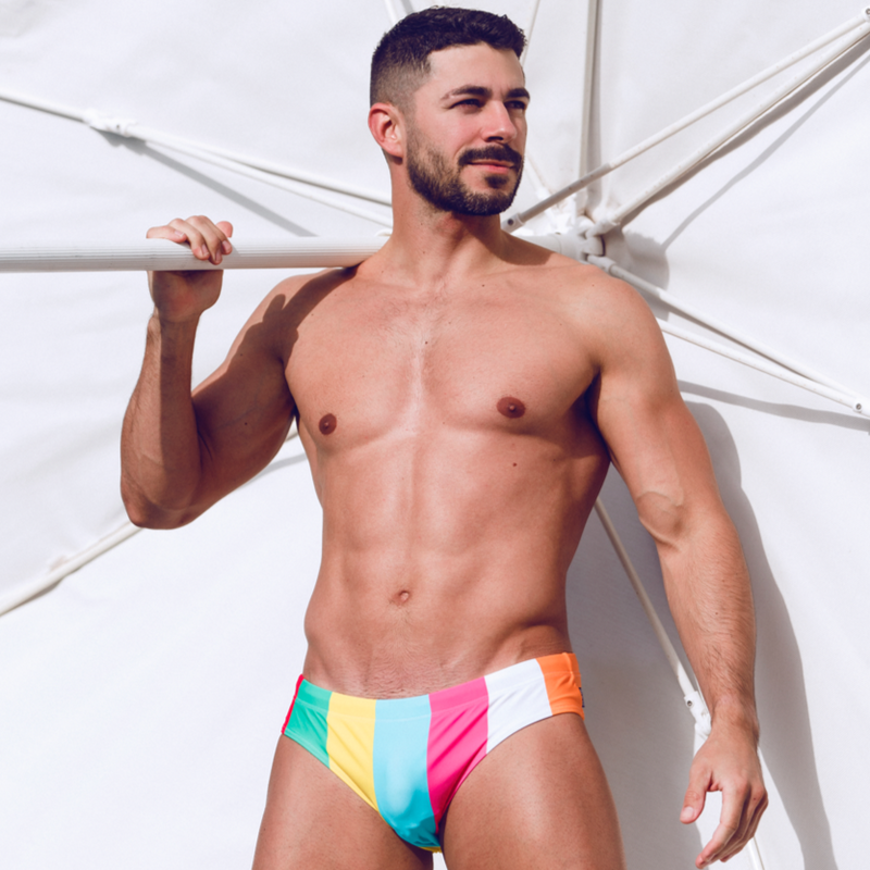 Candy Stripes Swim Brief
