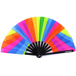 Abstract Rainbow UV Party Fan