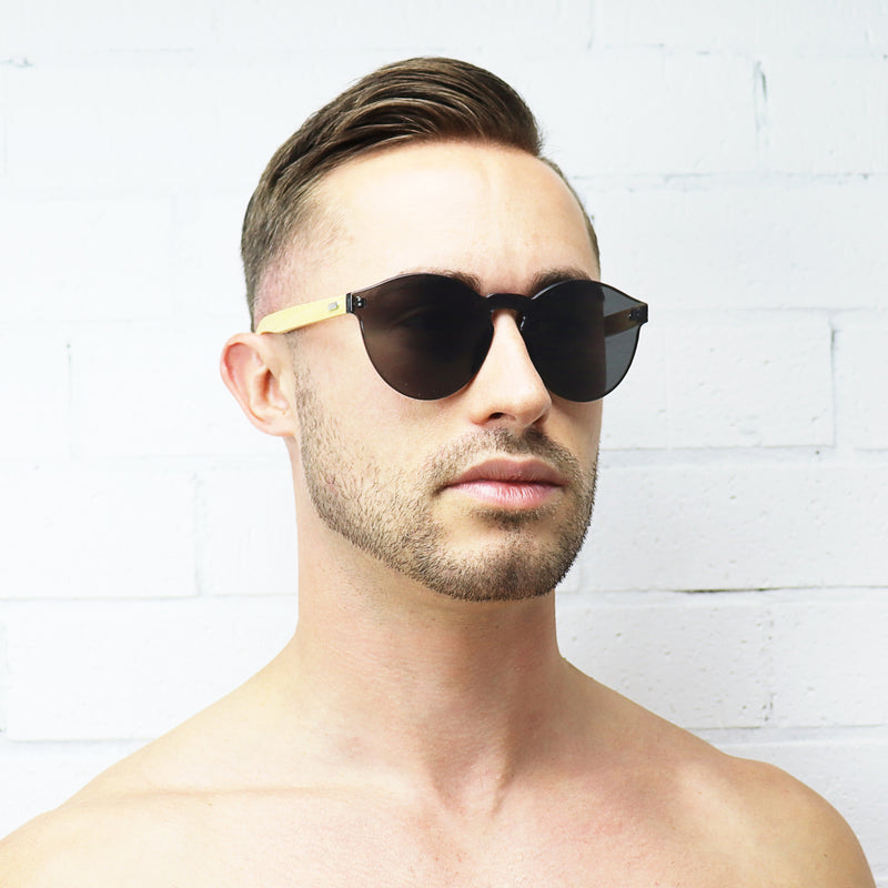 Black Bamboo Sunglasses - Rude Rainbow Gay Party Summer