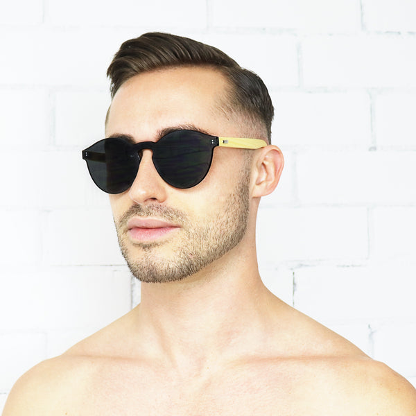 Black Bamboo Sunglasses - Rude Rainbow Gay Party Summer