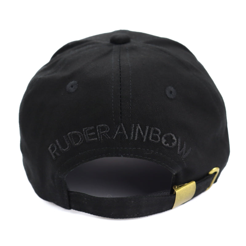 Black Rainbow Cap - Rude Rainbow Gay Party Summer