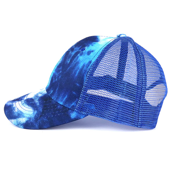 Blue Tie Dye Mesh Cap