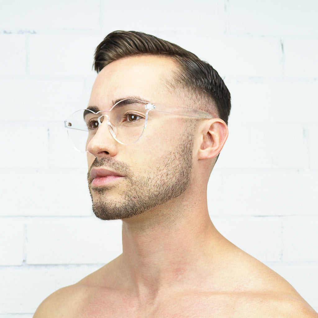 Clear Jelly Sunglasses - Rude Rainbow Gay Party Summer