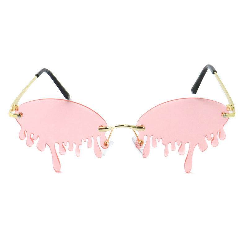 Dazzling Drip Sunglasses - Pink