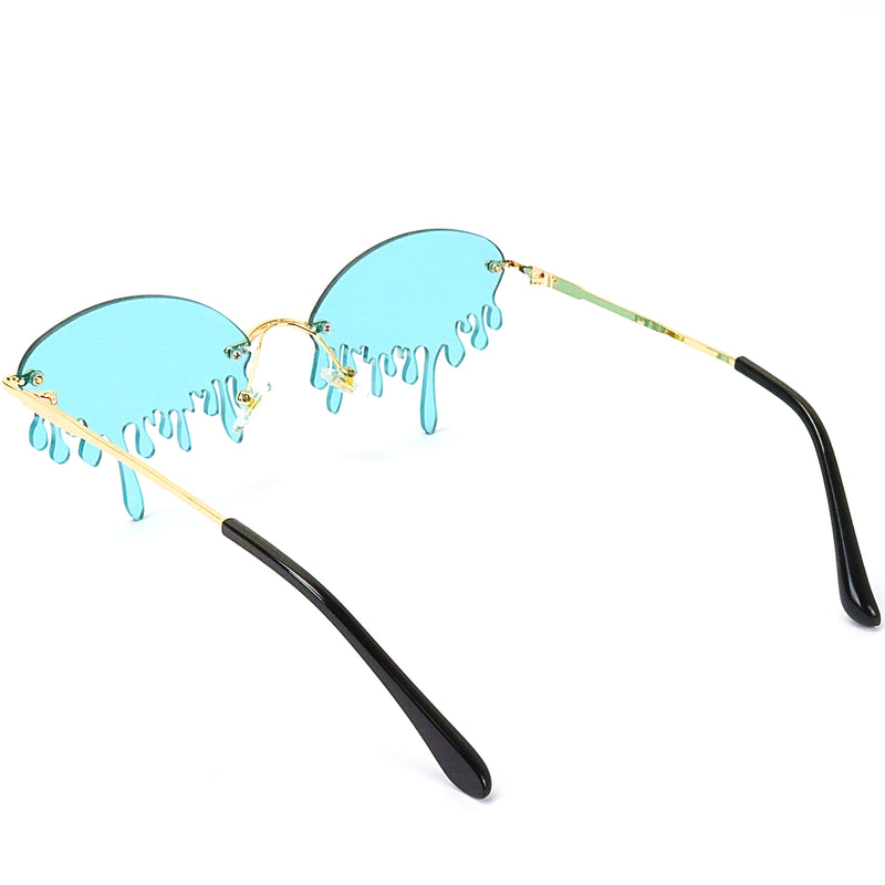 Dazzling Drip Sunglasses - Turquoise