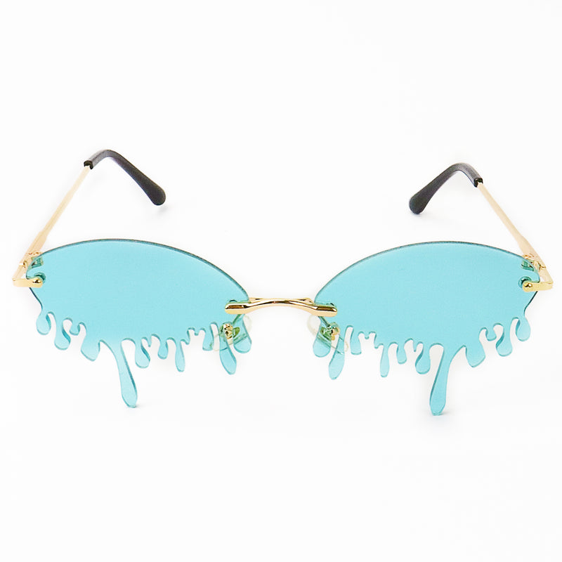 Dazzling Drip Sunglasses - Turquoise