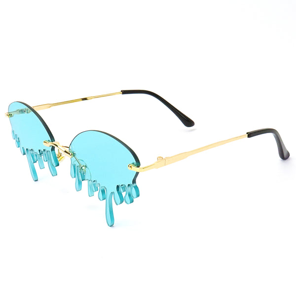 Dazzling Drip Sunglasses - Turquoise