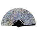 Dazzling Reflective Party Fan - Silver