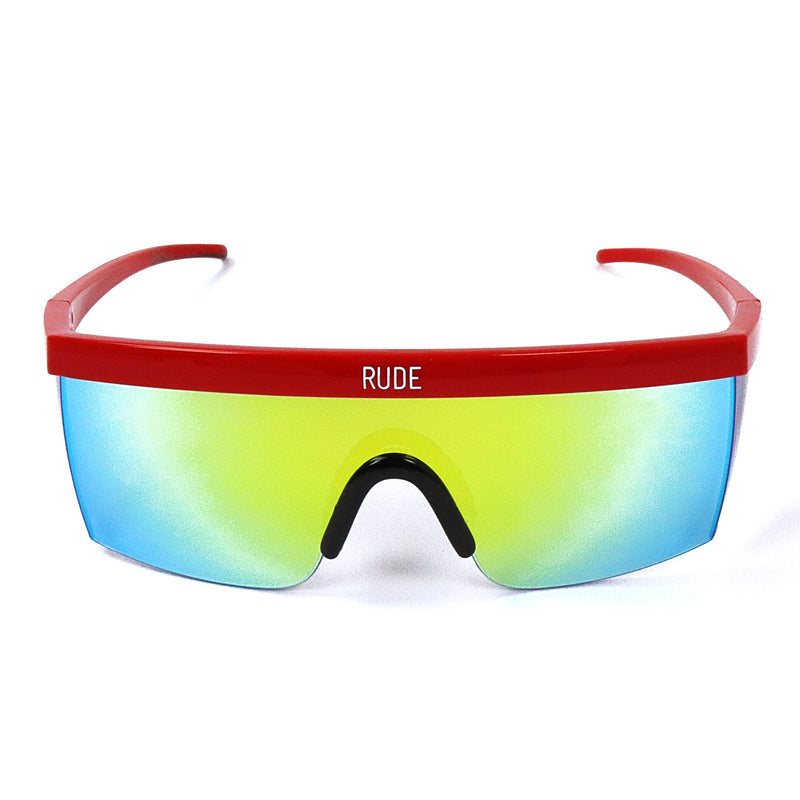 Festival Visor Sunglasses - Red