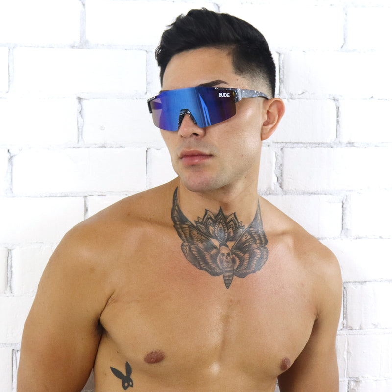 Reflective Sunglasses - Space/Blue