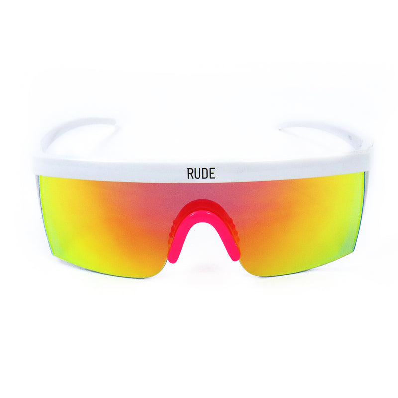 Festival Visor Sunglasses - White/Pink