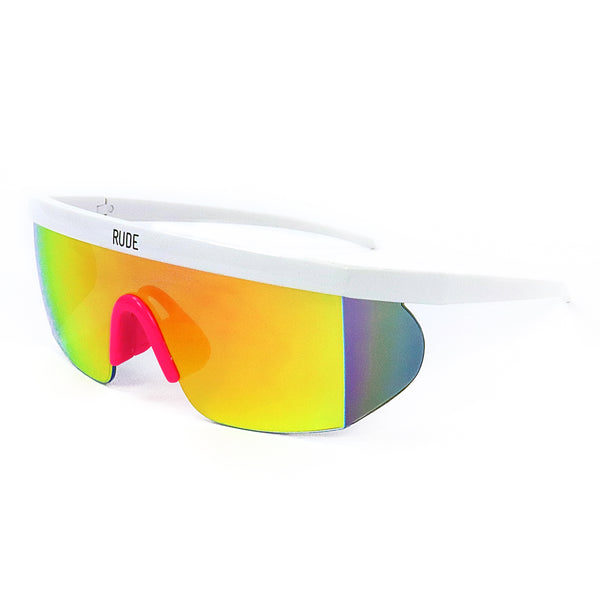 Festival Visor Sunglasses - White/Pink