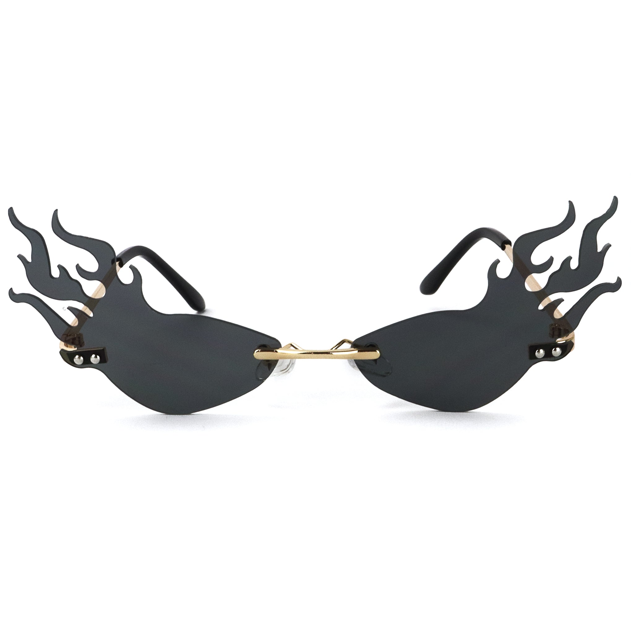 Fierce Flames Festival Sunglasses - Black