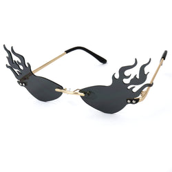 Fierce Flames Festival Sunglasses - Black