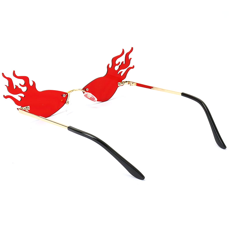 Fierce Flames Festival Sunglasses - Red